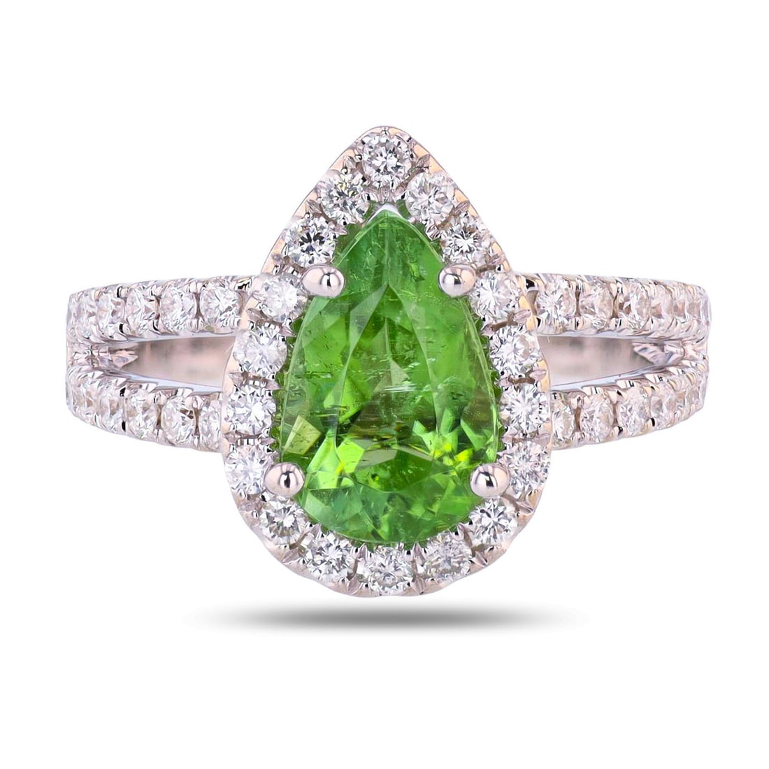 1.96ct Paraiba Tourmaline and 0.69ctw Diamond 18K White Gold Ring (GIA CERTIFIED) (1 of 5)