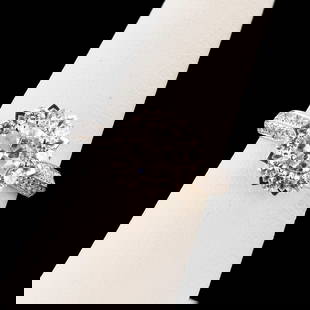 1.00ct CENTER Diamond 18K White Gold Ring (1.96ctw Diamonds): Name of Article: Lady's Diamond RingSetting: 18 Kt. White Gold Mounting [5.20 gms]Cut: Round BrilliantColor: IClarity: I2Measurements: 6.38 x 6.33 x 3.85mmApproximate Weight: 1.00 CaratAdditional Ston