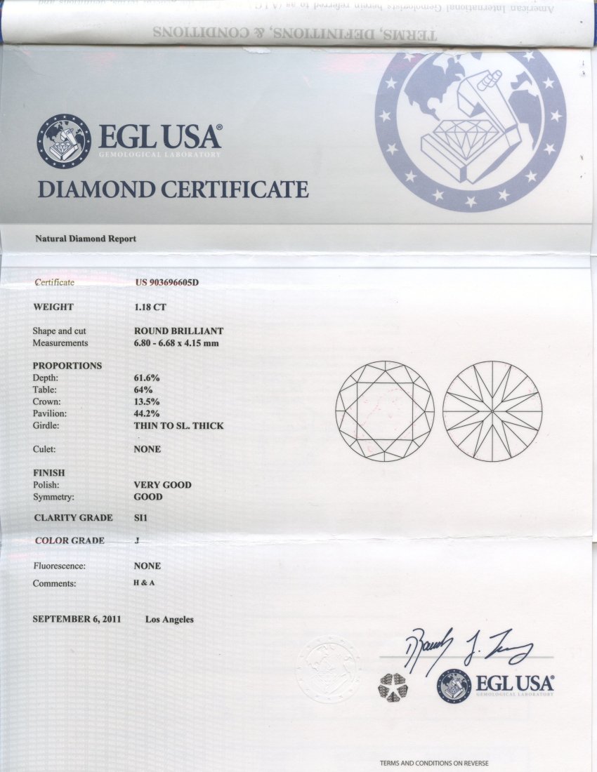 Diamond Ring (EGL CERTIFIED) AV: $30,325 - 3