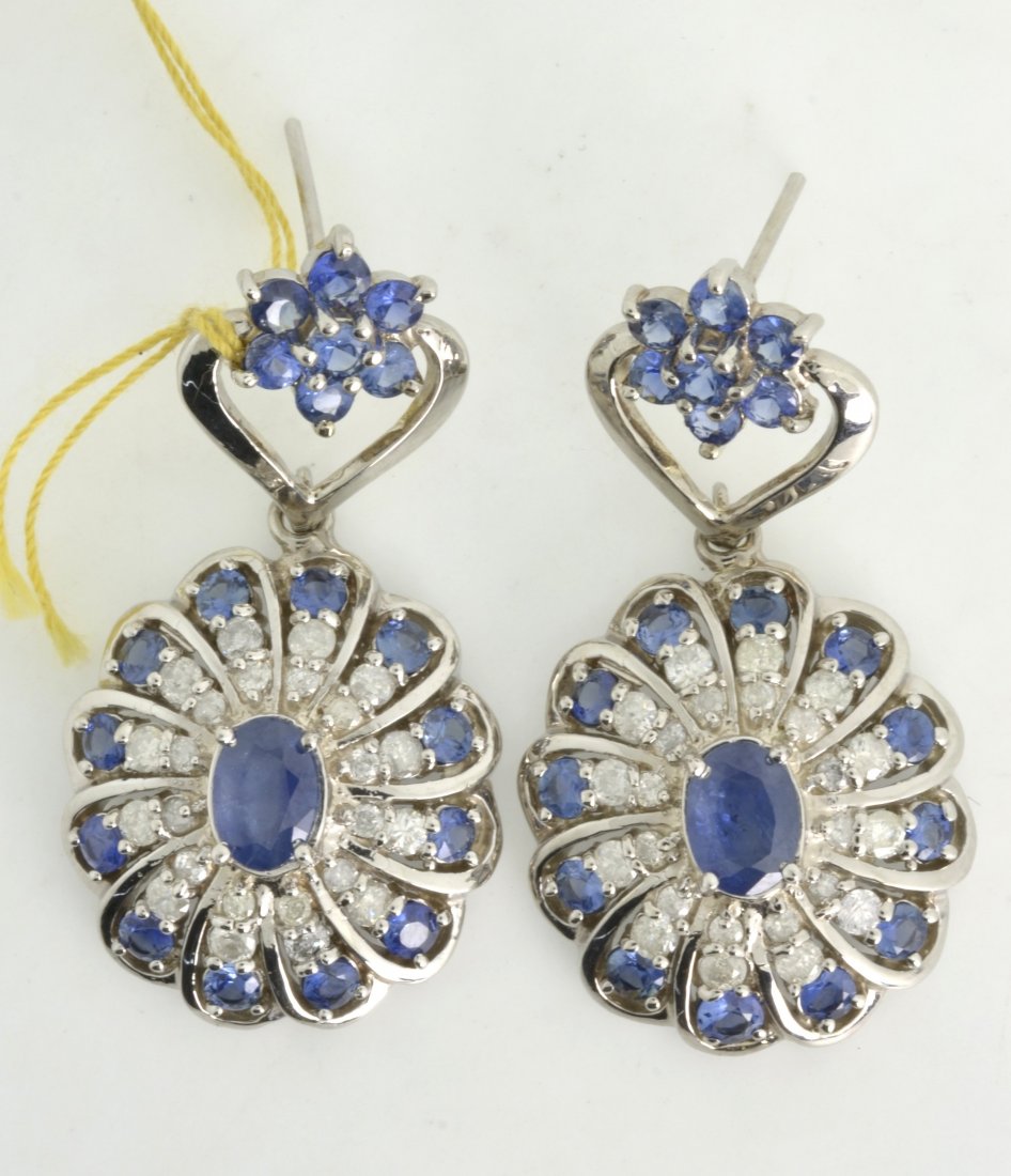 Sapphire & Diamond Earrings Appraised Value: $6,650