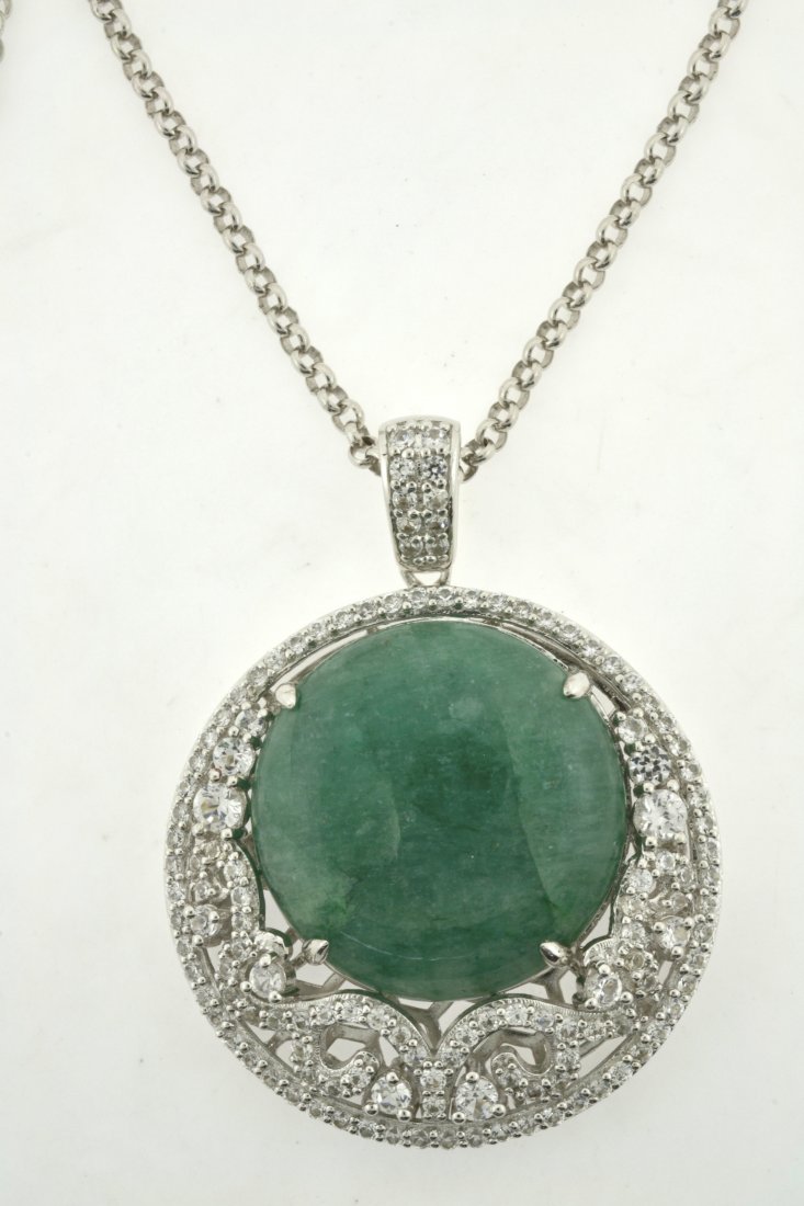 Emerald & Sapphire Necklace Appraised Value: $2,850