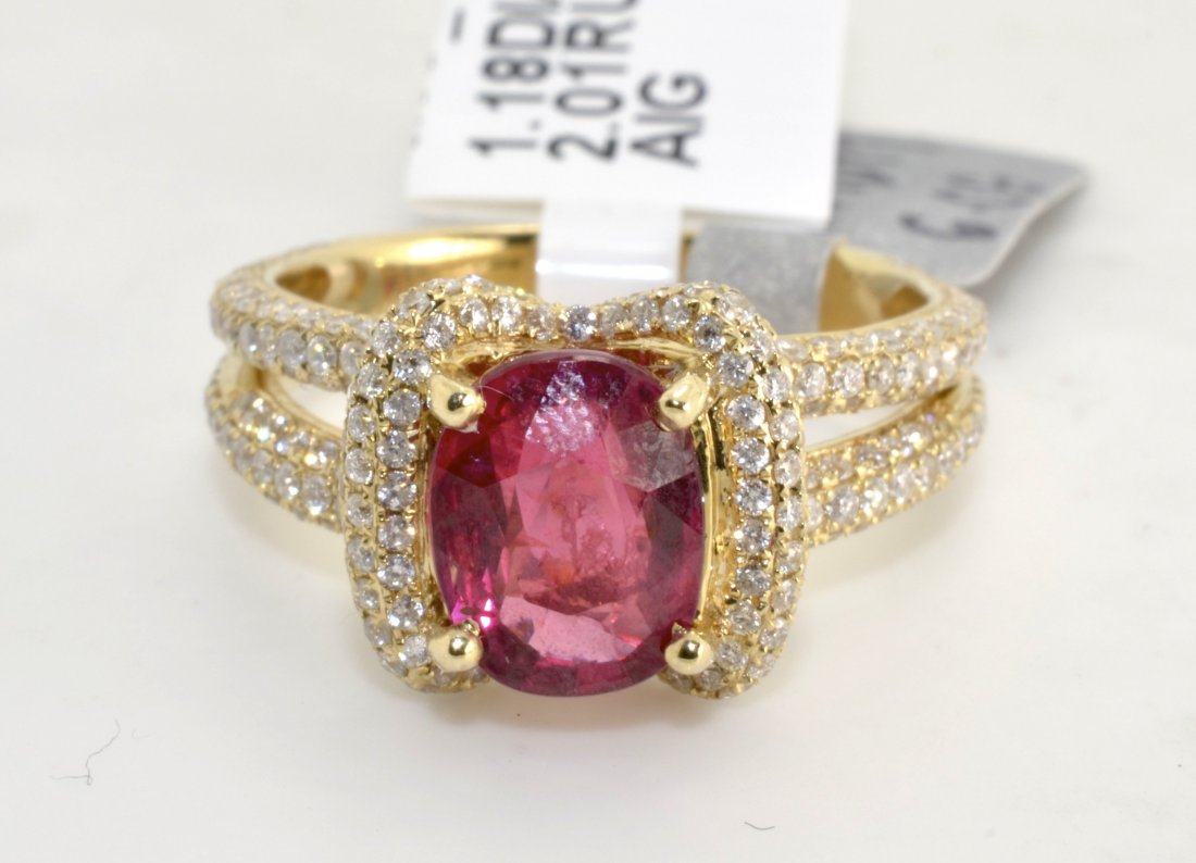 Ruby & Diamond Ring Appraised Value: $16,750 (GIA CERT. - 4