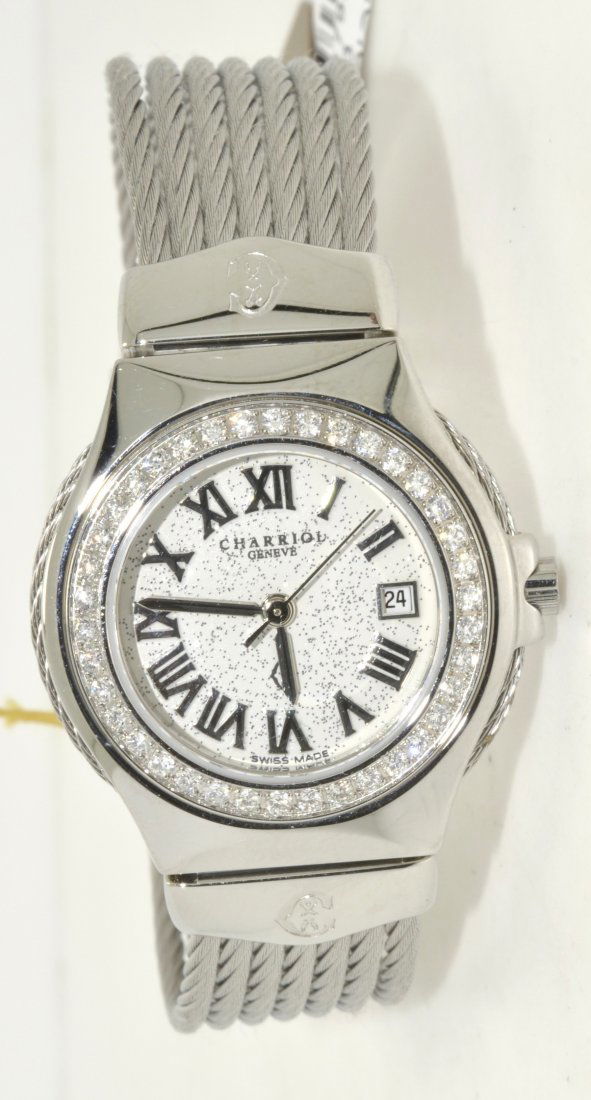 Philippe Charriol Celtic Diamond Watch AV: $2,650: Philippe Charriol Celtic Diamond wristwatch with 0.56 ct of diamonds CLARITY VVS-2 to VS-1 COLOR F-G K24E13