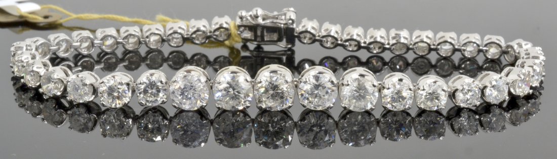Diamond Bracelet Appraised Value: $43,895: 14K white gold bracelet with 9.01 ct of diamonds K14E683