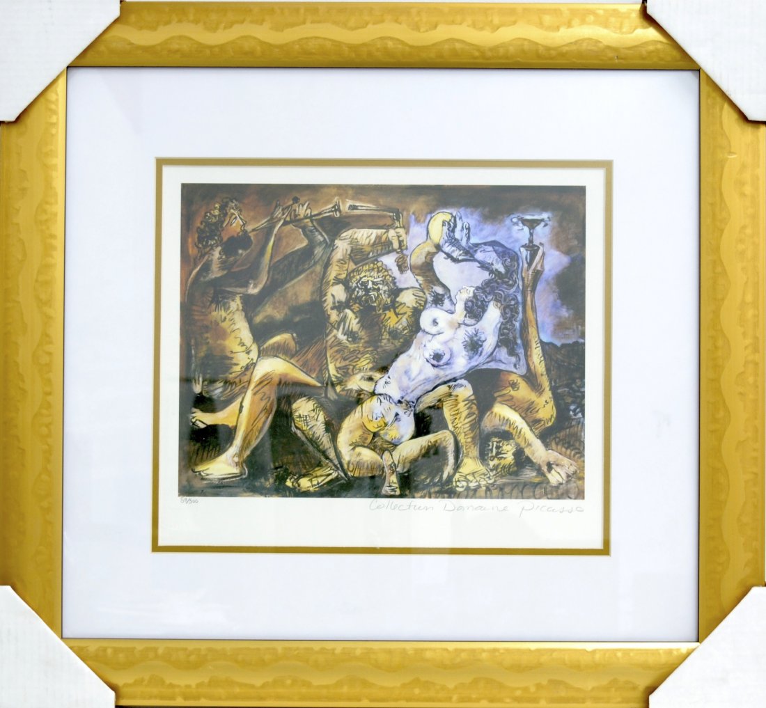 Pablo Picasso's "Bacchanal" Art (Framed): Pablo Picasso's "Bacchanal" Art GICLEE (Framed) K19J8
