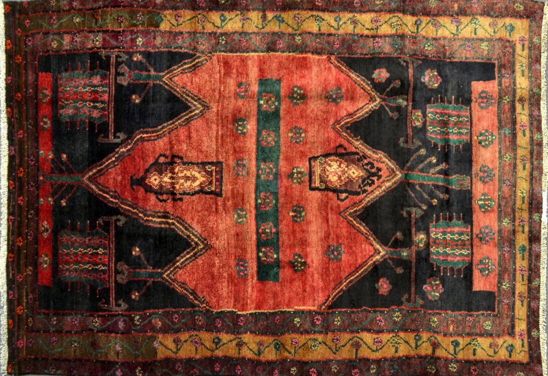 Tribal Persian Hamadan Rug: Tribal Persian Hamadan Rug 6 ft. 4" x 4 ft. 4" K69E3