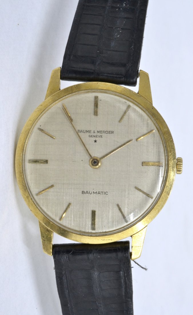 baume & mercier 18k gold mens watch