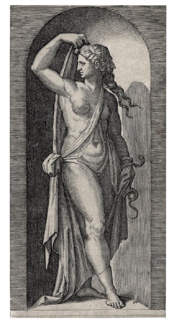 Raimondi, Lotto di 2 fogli dalla serie Le virtù (1 of 2)