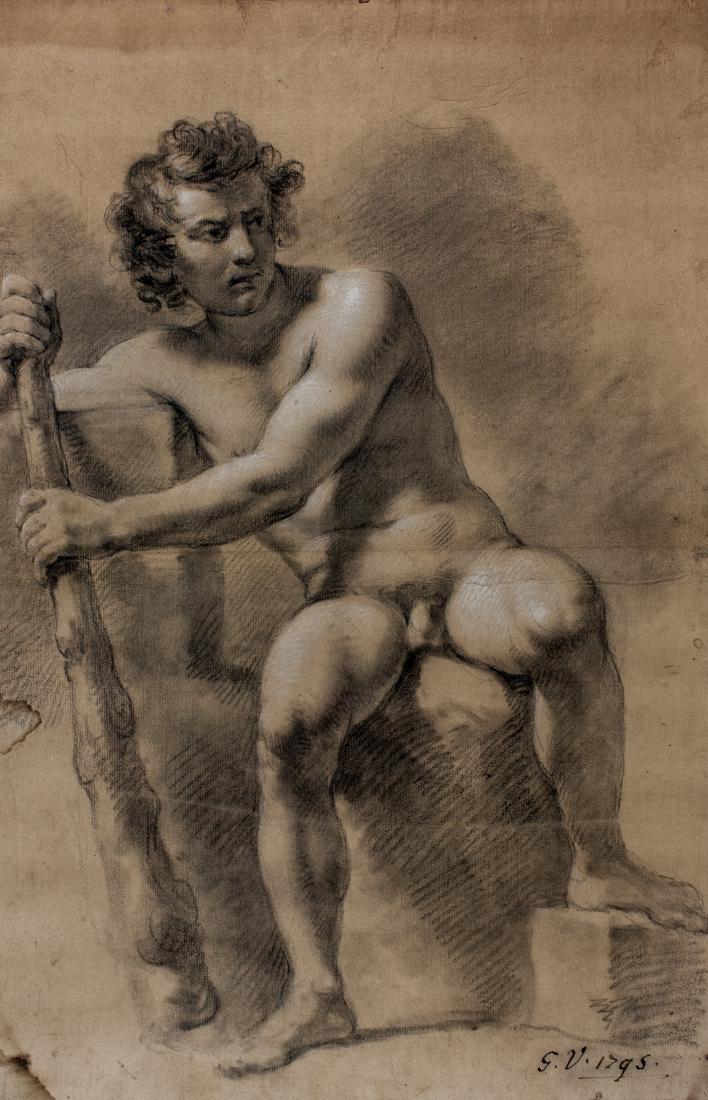 Anonimo fine XVIII secolo, Giovane uomo seduto (1 of 1)