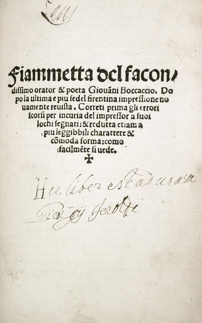 Boccaccio, Fiammetta … (1 of 2)