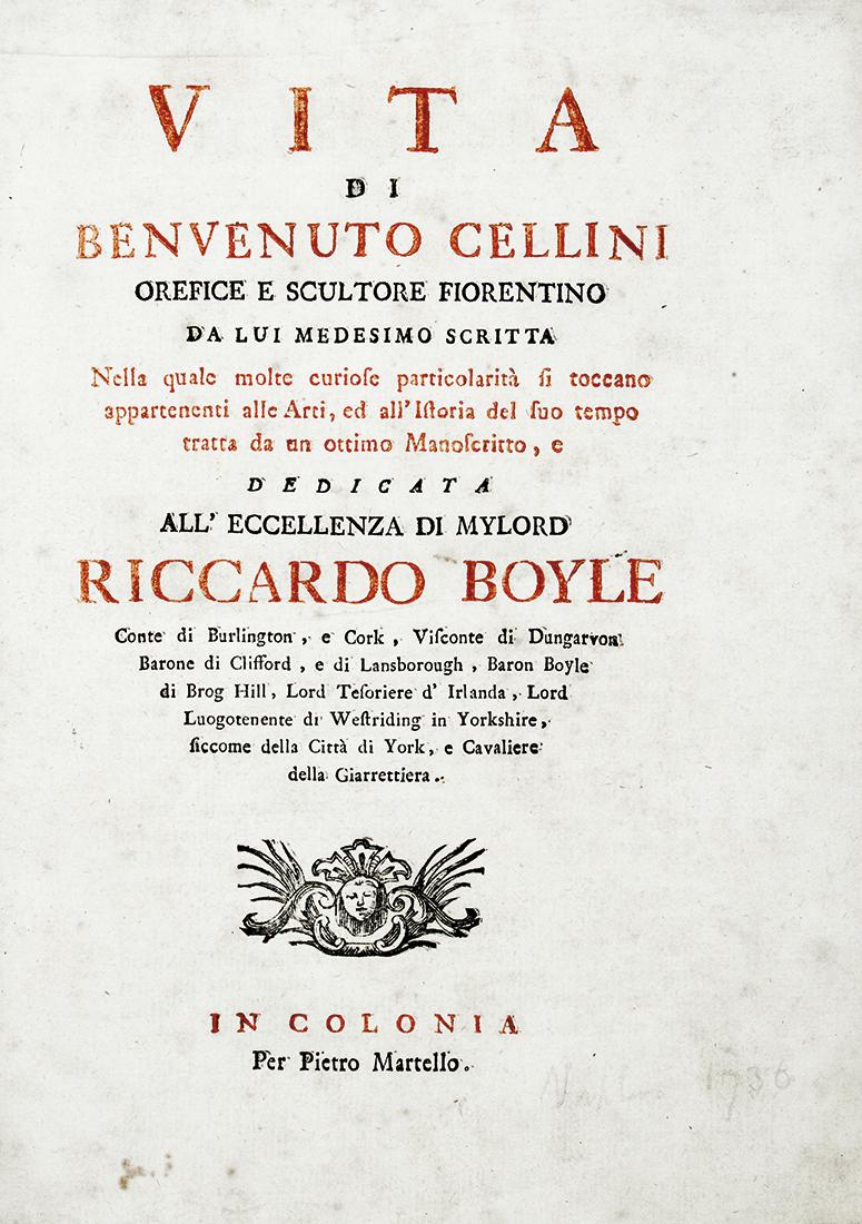 Cellini, Vita, da lui medesimo scritta … (1 of 1)