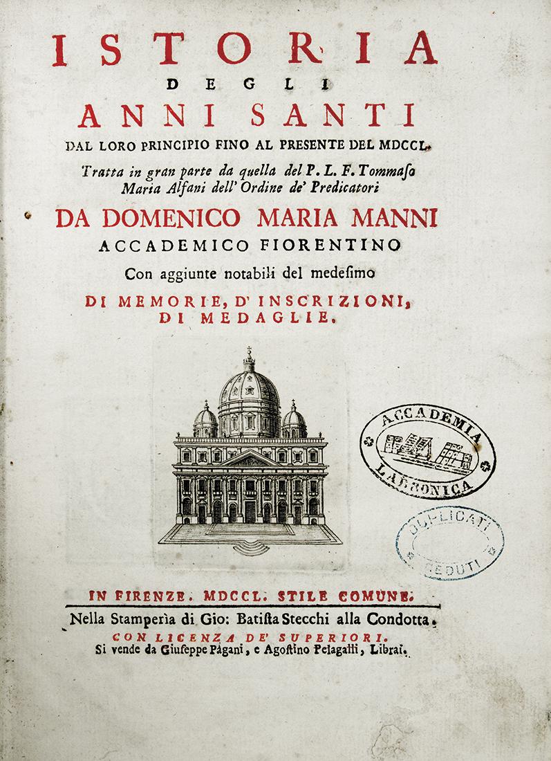 Manni, Istoria degli Anni Santi … (1 of 1)