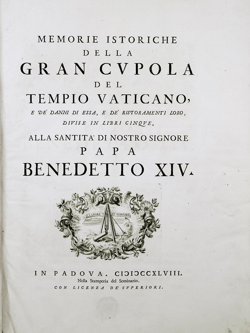 Poleni, Memorie istoriche della gran cupola … (1 of 1)