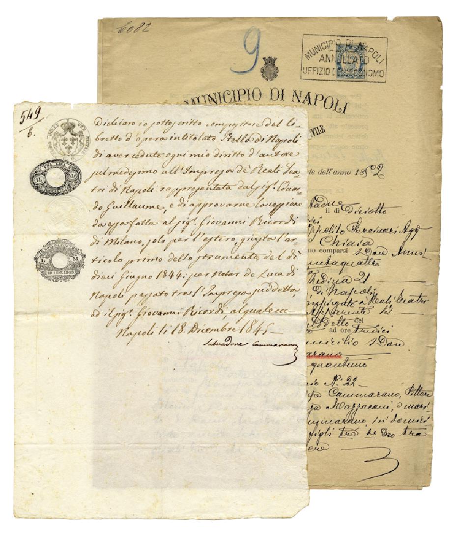 Cammarano, Dichiarazione manoscritta con firma… (1 of 1)