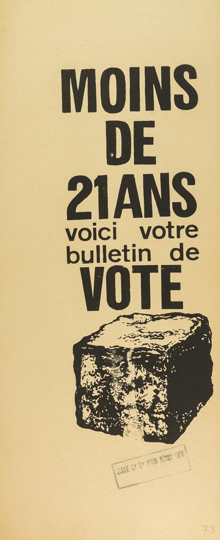 [May '68] Moins de 21 ans voici votre bulletin (1 of 2)