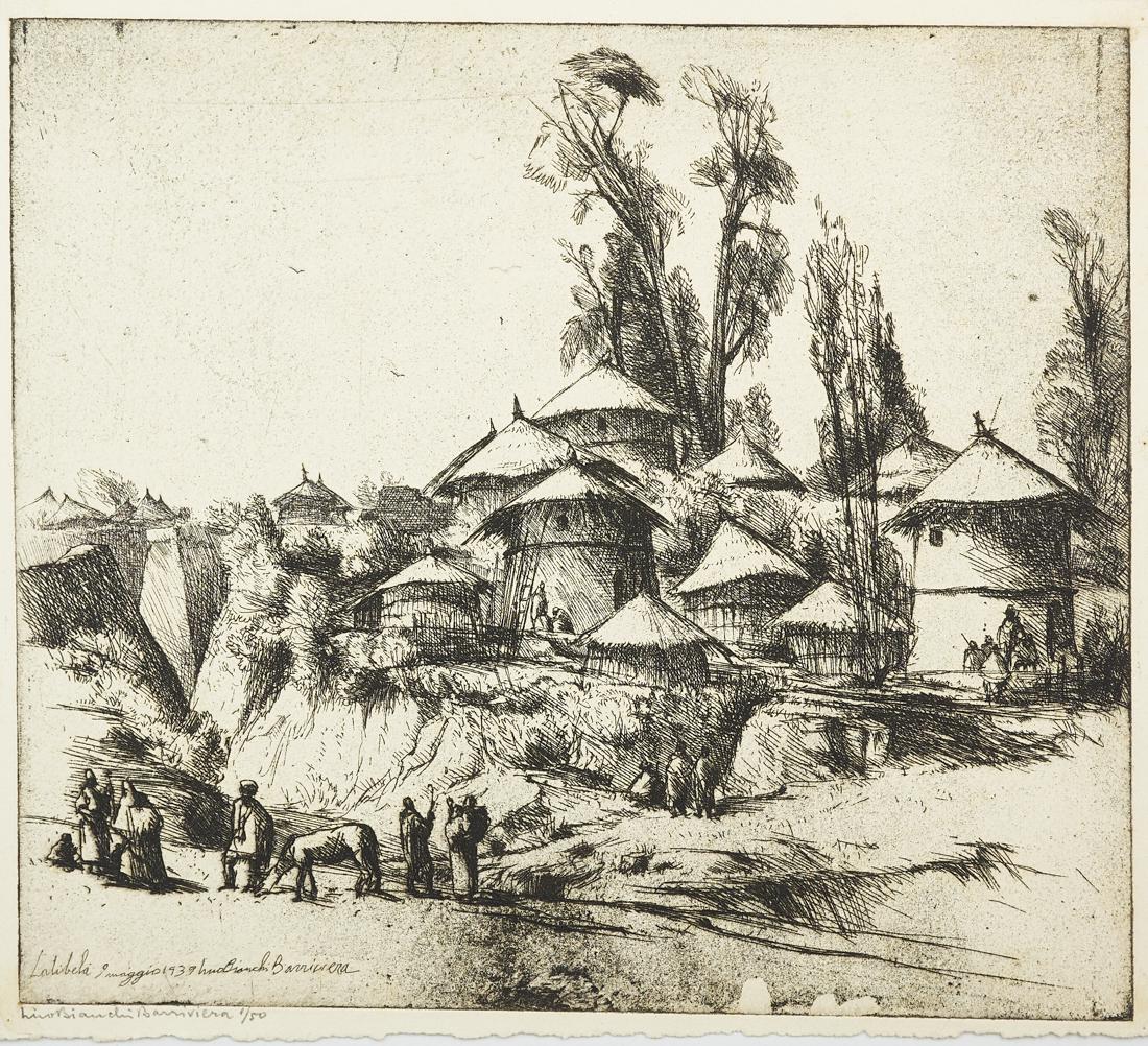 Bianchi Barriviera,i 3 acqueforti dai Paesaggi… (1 of 3)