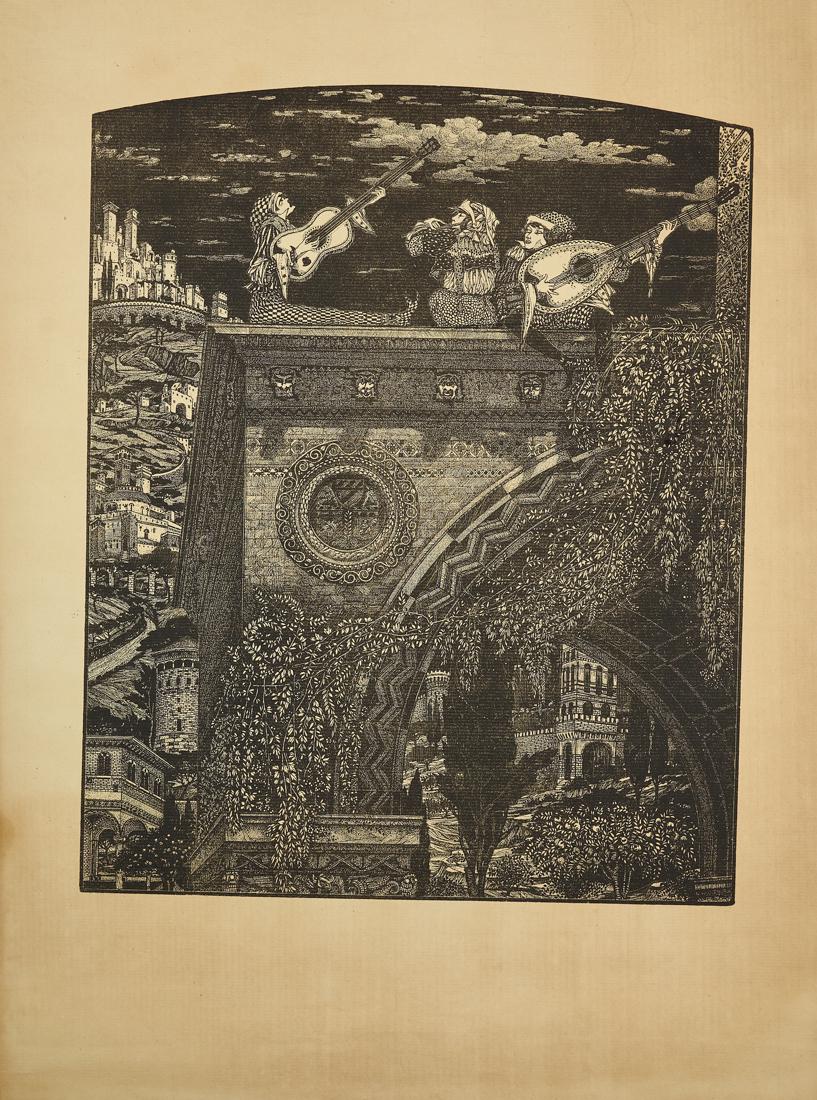 Guerrini, Chiaro di Luna: Giovanni Guerrini, Chiaro di Luna. 1914 ca. Litografia. mm 300x240. 470x308. Una delle più belle e famose litografie di Guerrini, esposta alla biennale di Venezia del 1914 e alla esposizio