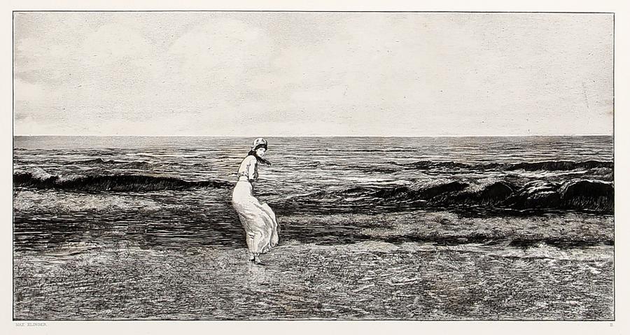 Klinger, Intermezzi. Opus IV, 1881: Max Klinger, Intermezzi. Opus IV. Munich: T. Ströfer Kunstverlag, 1881. Cartella in-folio (mm 635x450). Contiene la serie completa di 12 acqueforti e acquetinte numerate I-XII. Singer, 52-63. Ca