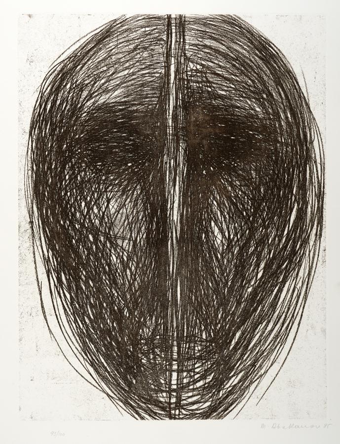 Abakanowicz, Katarsis.: Magdalena Abakanowicz , Katarsis. Cartella di 7 incisioni. S.d.e. [i.e. Firenze: Edizioni della Bezuga, 1986]. Cartella in-folio massimo (mm 800x585) contenente 1 frontespizio calcografico, 1 carta d