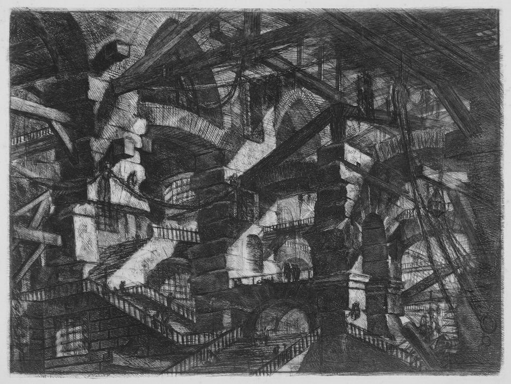 Piranesi Giovanni Battista, The Prisons: Piranesi Giovanni Battista (1720 - 1778), L'arco gotico 1749 ca. Acquaforte. mm 410x550. Foglio: mm 486x593. Focillon, 37. Robison, 40. Firmata sulla lastra in basso a sinistra: «Piranesi F.». In al