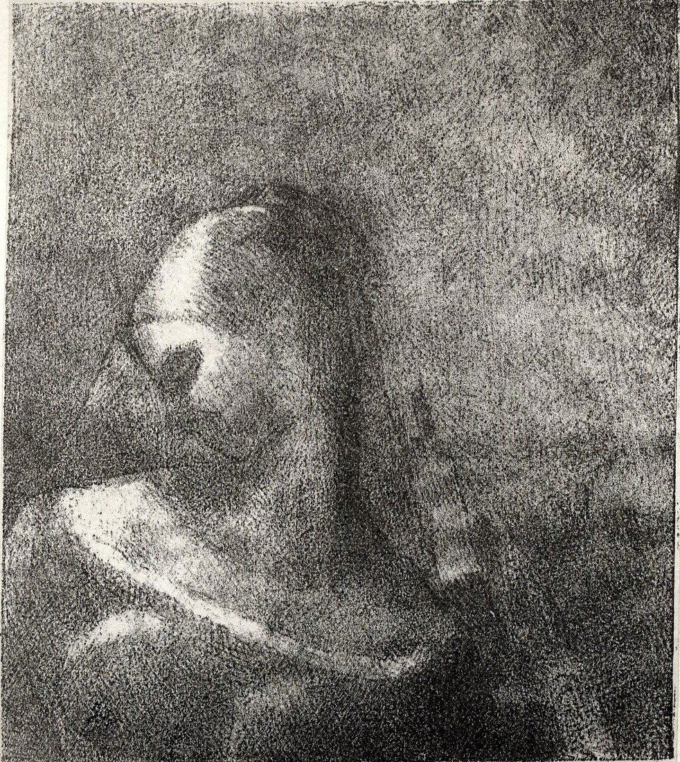 Odilon Redon: Odilon Redon, Hélène (Ennoia). 1896 Litografia. mm 93x82. Foglio: mm 440x333. Mellerio 143. Werner 118. Tavola X di La tentation de Saint Antoine di G. Flaubert, pubblicata nel 1938, stampata da Bla
