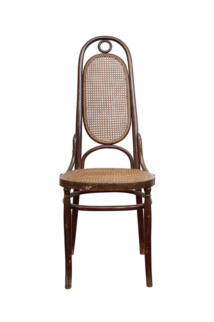 Coppia di sedie Thonet: Coppia di sedie Thonet. Con seduta e schienale in vimini. Dimensioni: 44x45x120 cm ca. (25)