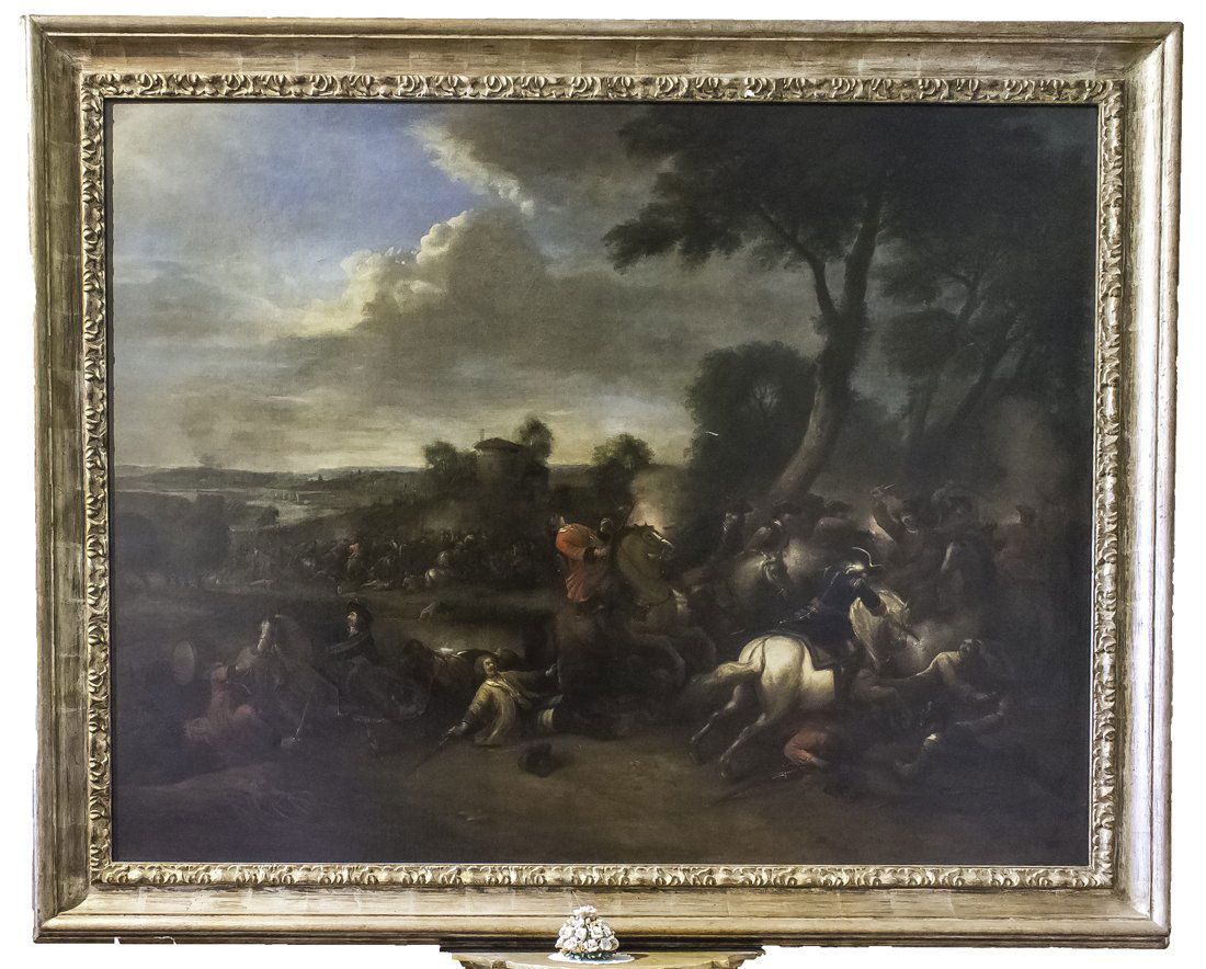 Karel Breydel: Karel Breydel. Scena di battaglia. 1720 ca. Olio su tela. cm 112 x 152. Passato dal mercato antiquario negli anni 80 (Biennale dell’Antiquariato di Firenze, Antichità Neri, 1987) è