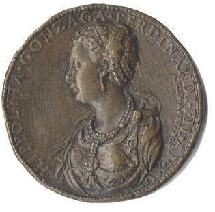 Leone Leoni: Leone Leoni. Ippolita Gonzaga. 1551 Fusione, bronzo. Diametro: mm 65/69; gr 107. Armand 1883-1887, I, p. 163, n. 7. Pollard 1967, n. 432. Pollard 2007, n. 494. Dritto: busto rivolto a sinis