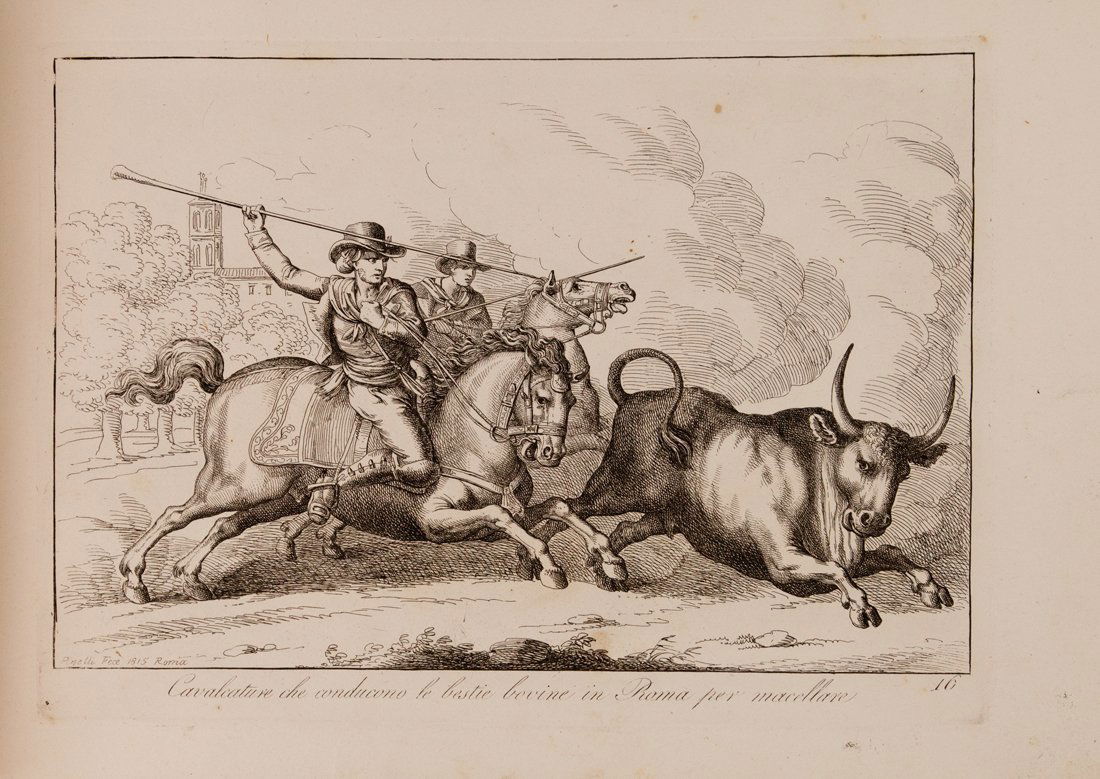 Bartolomeo Pinelli: Bartolomeo Pinelli. Nuova Raccolta di Cinquanta Costumi Pittoreschi incisi all'acqua forte [...], dedicati a Sua Eccellenza il Sig. Cavaliere Hitroff Roma: presso Nicola de Antoni e Ignazio Pavon in P