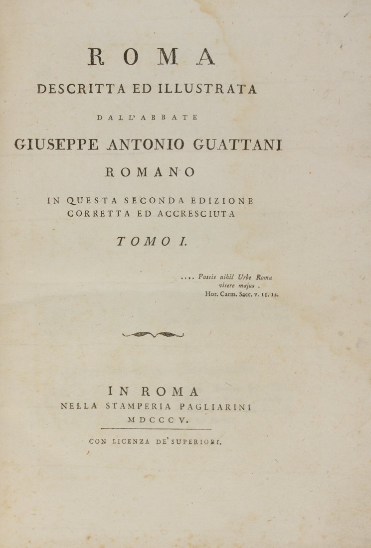 Guattani, Roma descritta ed illustrata (1 of 3)