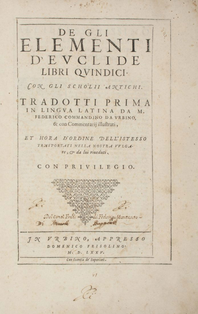 Euclides, De gli Elementi (1 of 3)