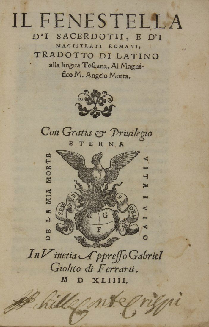 Fiocchi, Il Fenestella d'i sacerdotii (1 of 2)