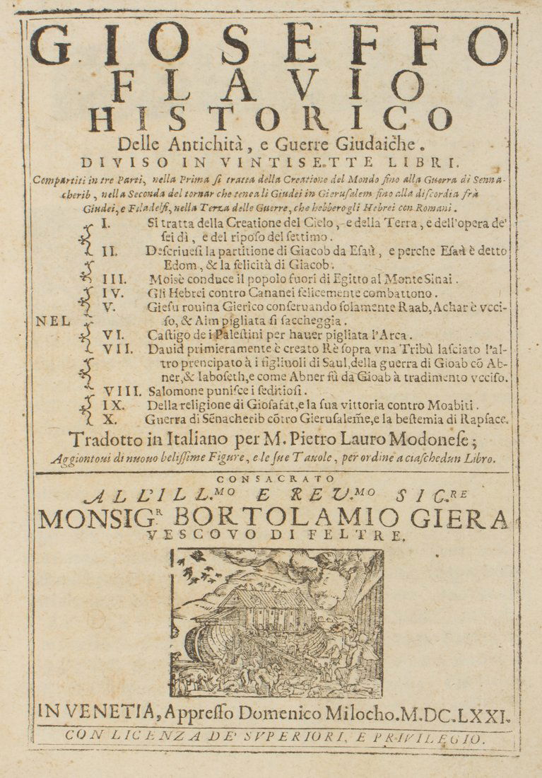 Iosephus, Delle antichità e guerre guidaiche (1 of 3)