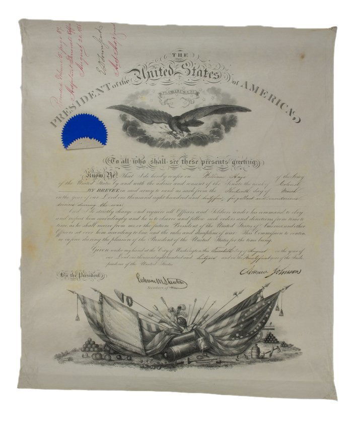 [American Civil War] Timbro Pres. Andrew Johnson (1 of 1)