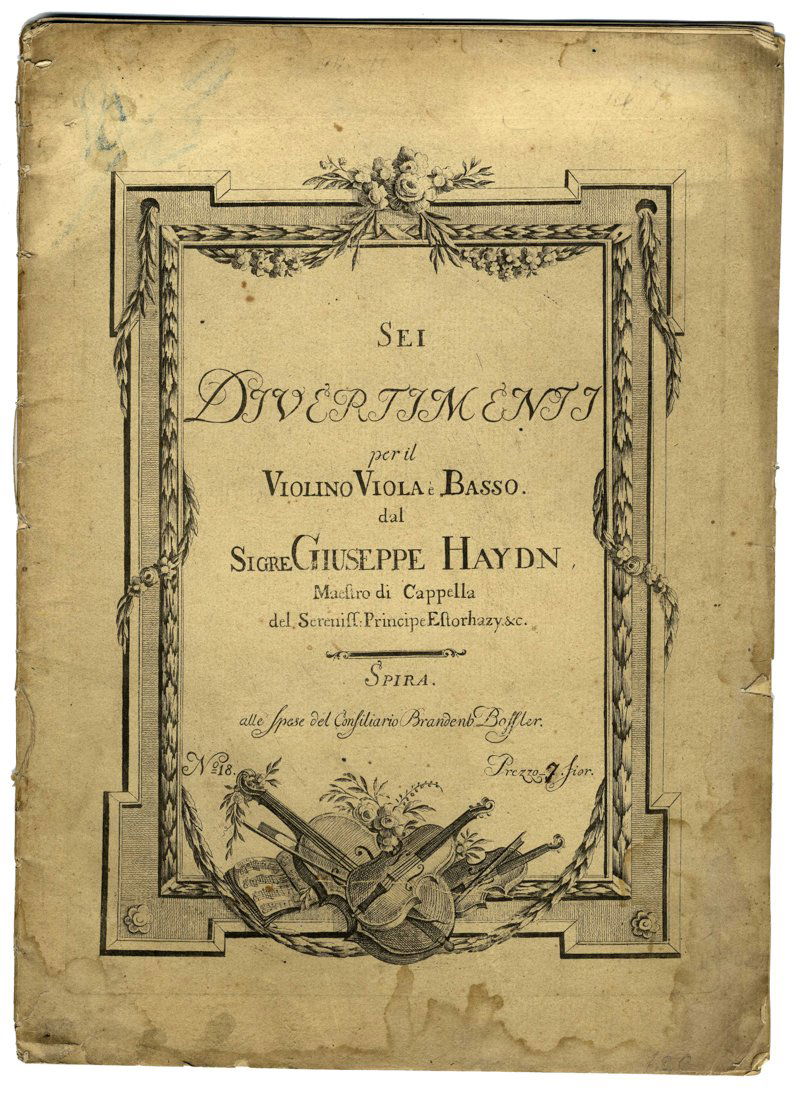 Haydn, Sei Divertimenti per il Violino Viola… (1 of 1)