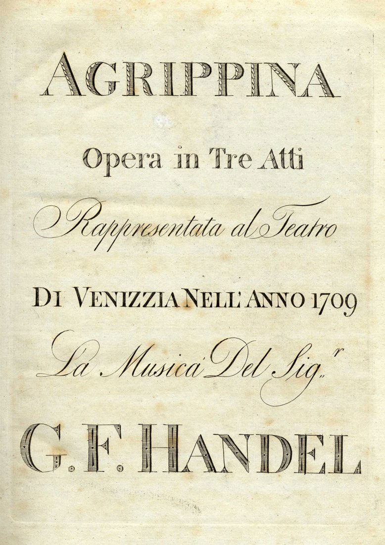 Händel, Agrippina Opera in Tre Atti (1 of 1)