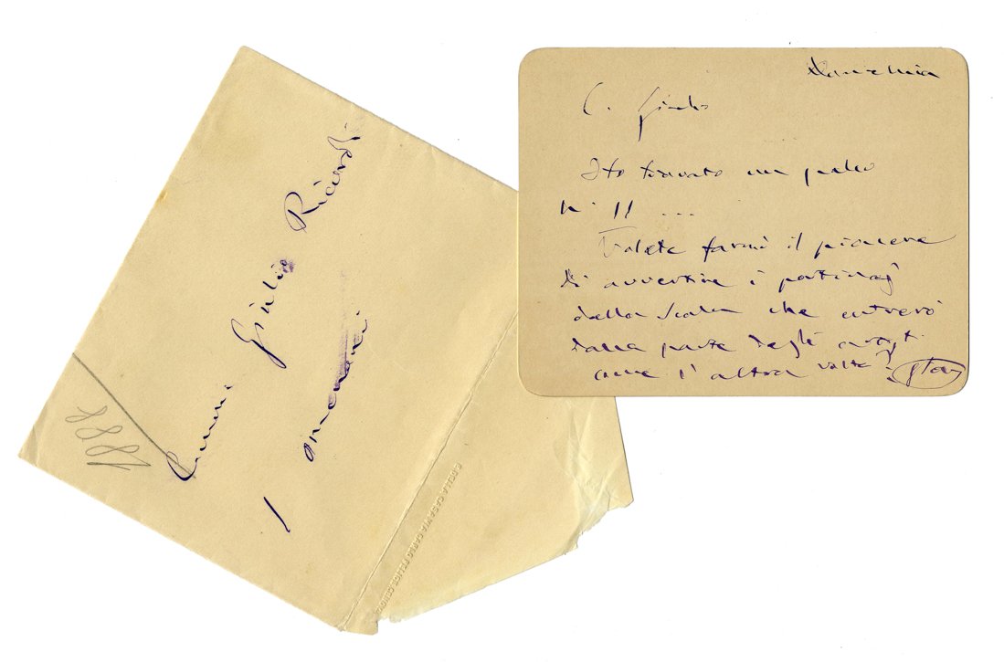 Verdi, Breve lettera autografa firmata (1 of 1)