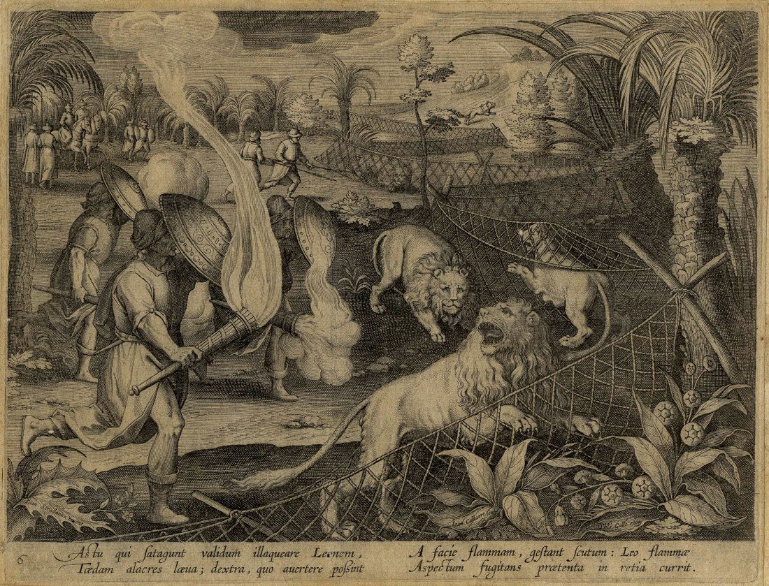 Collaert, Caccia al leone. Caccia al leopardo (1 of 2)