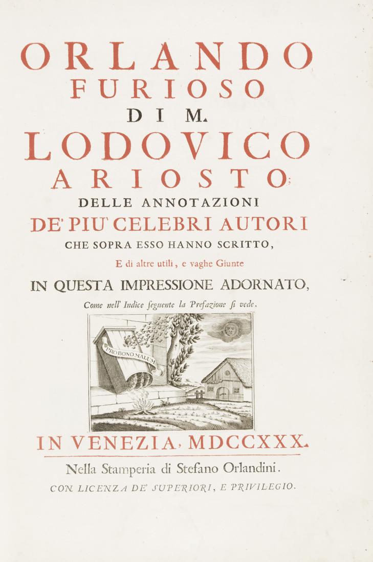Ariosto, Orlando Furioso... 1730. (1 of 5)