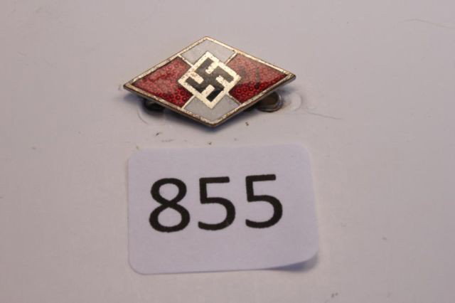 Hitler Youth Membership Badge (marked): Hitler Youth Membership Badge marked by "RZM" "M1/8"