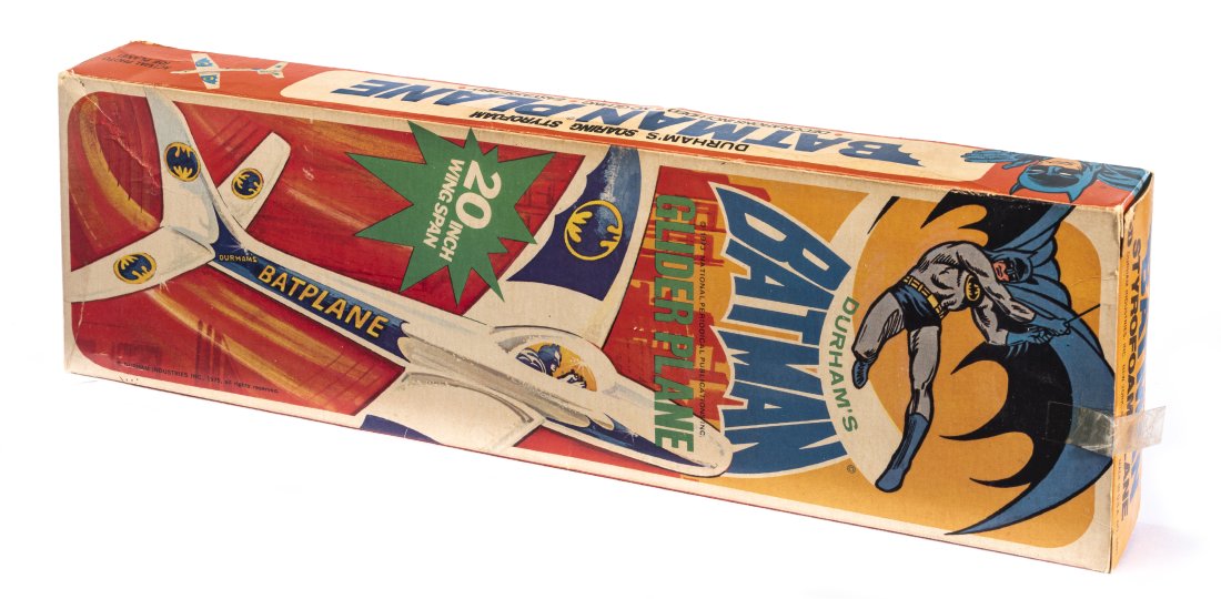 BATMAN: DURHAM'S "Glider Plane" 1975 VÃ©hicule Ã monter, dans sa boite US d'origine. (boite usÃ©e)