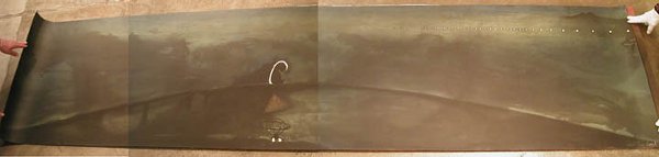 Enzo Cucchi: Sparire II Etching and aquatint, numbered LL, 45/45 Signed LR, 1988 Printed by 2RC Editions, with blindstamp 30 1/2 x 118" sheet; UNFRAMED