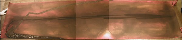 Enzo Cucchi Sparire I Etching and aquati: Enzo Cucchi Sparire I Etching and aquatint, numbered LL, 44/45 Signed LR, 1988 Printed by 2RC Editions, with blindstamp Provenance: Karl Bornstein Gallery, Santa Monica, CA, tag on verso 30 1/2 x 118"