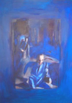 Louis Renzoni Untitled Oil on canvas Sig: Louis Renzoni Untitled Oil on canvas Signed and dated on stretcher, 1984 68 x 50" canvas