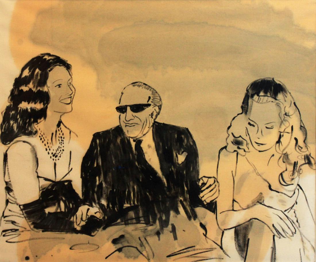 David Ostrowski: David Ostrowski (born 1981) Aristotle Onassis, 2007 Oil on linen No visible signature; label on verso Image: 19 x 23 inches; Framed: 28 x 32 inches