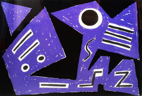 A.R. Penck: A.R. Penck (born 1939) Opposition Wants to Overthrow the Government, 1983 Silkscreen From the numbered edition of 50 Signed and numbered in pencil on recto Image: 25 x 37 inches; Sheet: 29 x 41 inches
