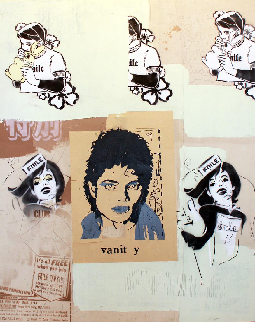 Faile (Born 1975/1976, Formed 1999): Faile (Born 1975/1976, Formed 1999) Untitled, c. 2000 Acrylic and mixed media on canvas 60 x 48 inches