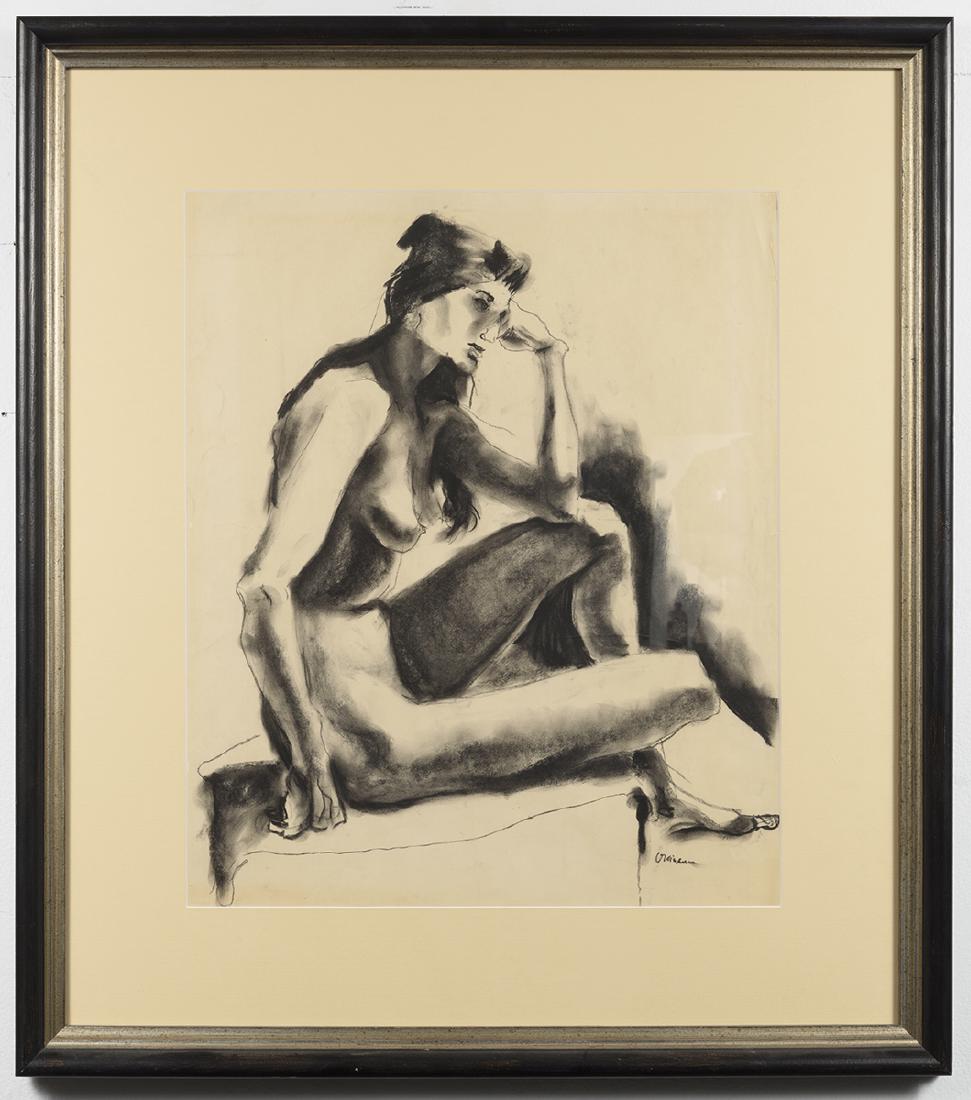 Robert Graham (1938-2008): Robert Graham (1938-2008) Untitled, c. 1960 Charcoal on paper Signed on recto Image: 22 x 18.5 inches; Framed: 33 x 29 inches Note: one of the earliest known drawings by Graham