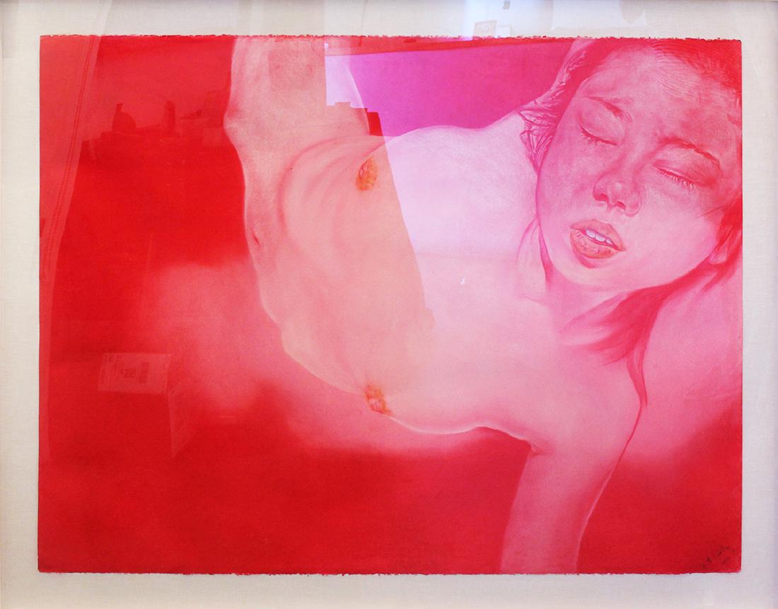 John Valadez (Born 1951): John Valadez (Born 1951) Untitled, 1988 Pastel on paper Signed and dated in pencil on recto Sheet: 38 x 49.5 inches; Framed: 45.5 x 57 inches