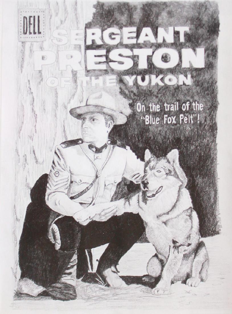 Henry Vincent (Born 1966): Henry Vincent (Born 1966) Sergeant Preston #6, 2016 Graphite on paper Sheet: 11 x 8.5 inches; Framed: 14 x 11.5 inches